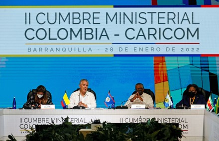 II Ministerial Summit of Colombia and the countries of the Caribbean Community, Barranquilla - 28 Jan 2022
