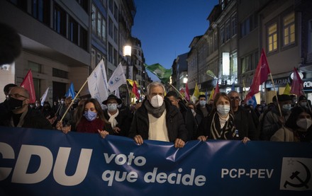 Portuguese legislative elections/CDU: Electoral campaign in Porto, Portugal - 28 Jan 2022