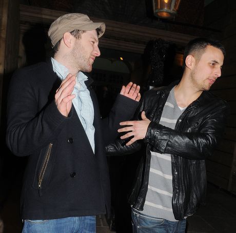 Matt Cardle and Aiden Grimshaw leaving the Public Club, London, Britain - 03 Feb 2011