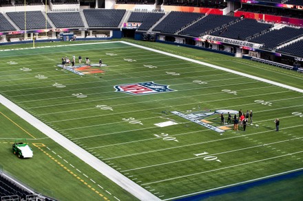 Crews Work On Field Sofi Stadium Editorial Stock Photo - Stock Image