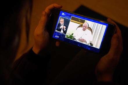 Television interview to Pope Francis in Italy - 06 Feb 2022