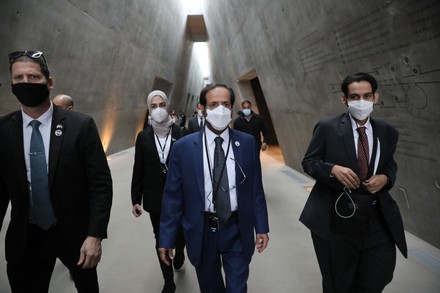 UAE delegation visits Yad Vashem Holocaust memorial museum, Jerusalem, Israel - 07 Feb 2022