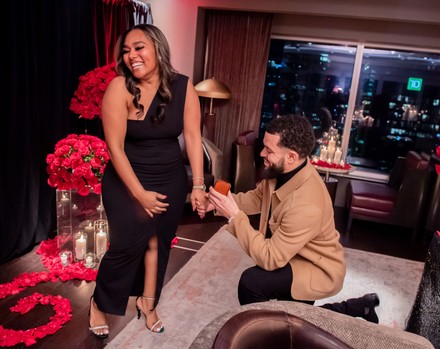 Exclusive - Toronto Raptors All-Star Fred VanVleet and girlfriend Shontai Neal get engaged, Toronto - 05 Feb 2022