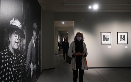 Visitors Look On Works Us Artist Editorial Stock Photo - Stock Image