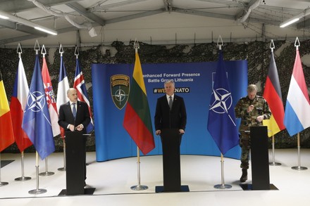 Fifth anniversary of the NATO enhanced Forward Presence Battle Group in Lithuania, Rukla - 09 Feb 2022