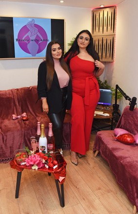 Exclusive - Brunch With Amel presenter Amel Rachedi welcomes MAFS star Amy Christopher for a Galentines special interview, London, UK - 09 Feb 2022