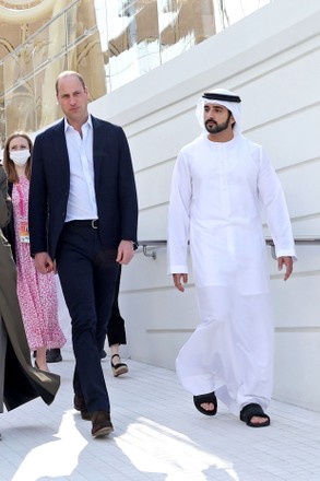 Prince William and Crown Prince Sheikh Hamdan bin Mohammed bin Rashid Al Maktoum bilateral meeting, UAE Pavilion, Expo 2020, Dubai, United Arab Emirates - 10 Feb 2022