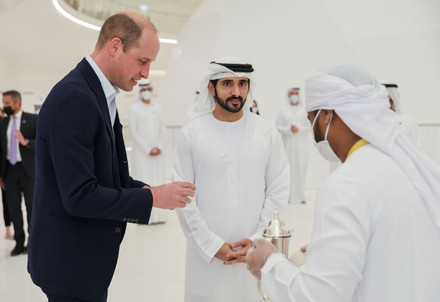 Prince William and Crown Prince Sheikh Hamdan bin Mohammed bin Rashid Al Maktoum bilateral meeting, UAE Pavilion, Expo 2020, Dubai, United Arab Emirates - 10 Feb 2022