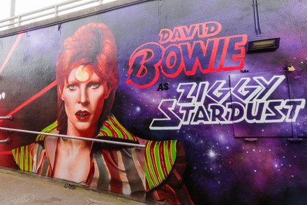 David Bowie mural in Tolworth, London, United Kingdom - 10 Feb 2022