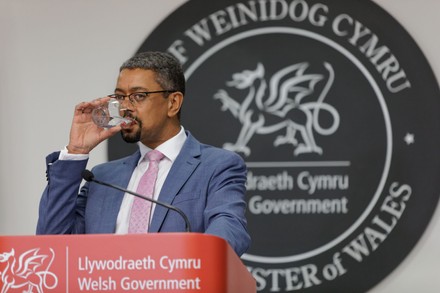 Coronavirus press conference, Welsh Government building, Cardiff, Wales, UK - 11 Feb 2022
