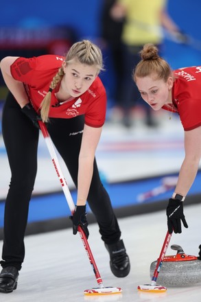 Denise Dupont Denmark Competes During Curling Editorial Stock Photo