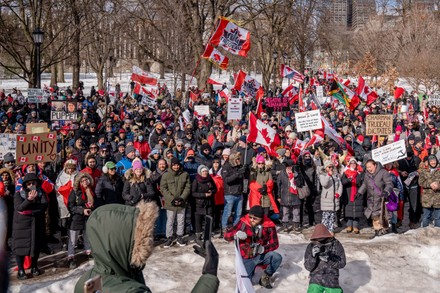 Trucker Convoy Rally, Toronto, Canada - 12 Feb 2022