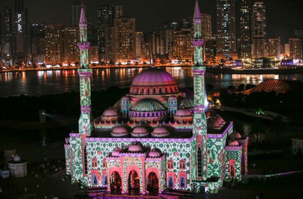 Sharjah Light Festival 2022, United Arab Emirates - 13 Feb 2022 Stock