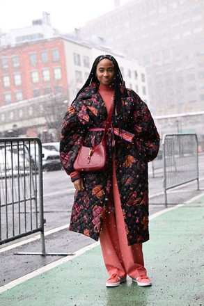 Street Style, Fall Winter 2022, New York Fashion Week, USA - 13 Feb 2022