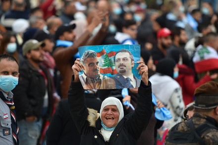 People mark the 17th anniversary of Raafik Hariri's assassination, Beirut, Lebanon - 14 Feb 2022