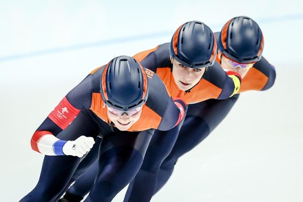 Speed Skating, Women's Team Pursuit Final, Beijing Olympics, Beijing, China - 15 Feb 2022