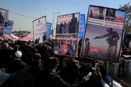 Anti-US protest in Kabul, Afghanistan - 15 Feb 2022