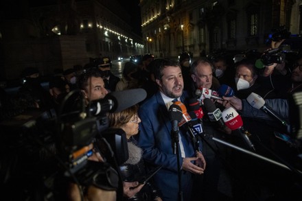 Press point of the Lega party to comment on the sentence of the Constitutional Court on the Referendum on Justice, Rome, Italy - 16 Feb 2022