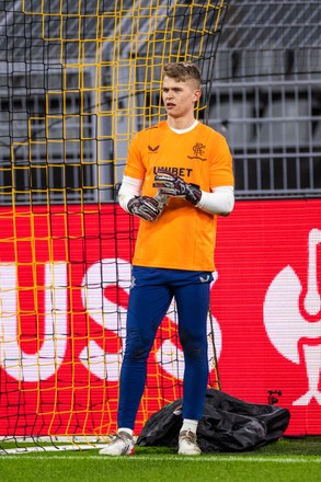 Rangers Goalkeeper Jay Hogarth Warms Before Editorial Stock Photo ...