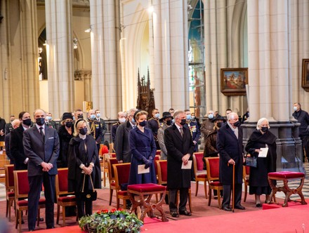 Mass to commemorate the elected members of the Belgian royal family, Eleve-Lieve-Vrouwchurch, Laeken, Belgium - 17 Feb 2022
