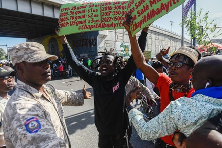 Thousands of Haitian workers return to the streets to demand higher wages, Port Au Prince, Haiti - 17 Feb 2022