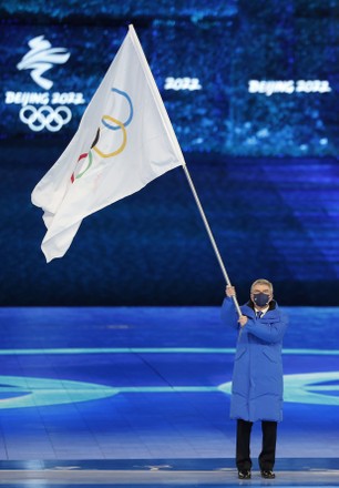 Lowering Olympic Flag During Closing Ceremony Editorial Stock Photo ...