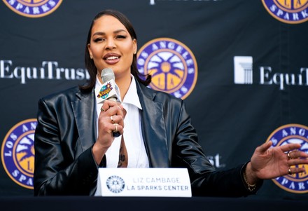 Los Angeles Sparks introduce their latest signing, Liz Cambage, Crypto.Com Arena, Los Angeles, California, USA - 23 Feb 2022