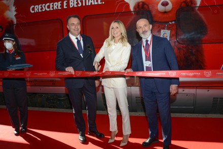 News Presentation of the Frecciarossa train with graphics dedicated to the animated film "Red" by Disney and Pixar, Termini Station, Rome, Italy - 25 Feb 2022