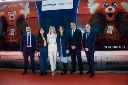 News Presentation of the Frecciarossa train with graphics dedicated to the animated film "Red" by Disney and Pixar, Termini Station, Rome, Italy - 25 Feb 2022