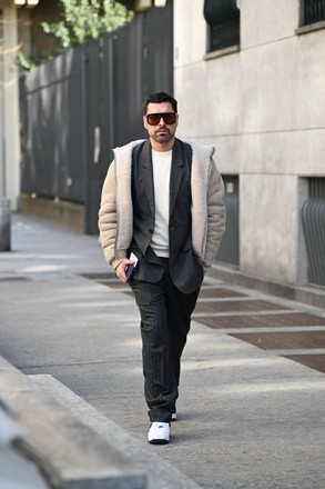 Street Style, Autumn Winter 2022, Milan Fashion Week, Italy - 25 Feb 2022