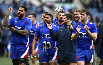 Scotland Vs France France Players Celebrate Editorial Stock Photo ...