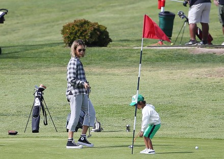 Jessica Alba hits the links in Los Angeles with husband Cash Warren and their children, California, USA - 26 Feb 2022
