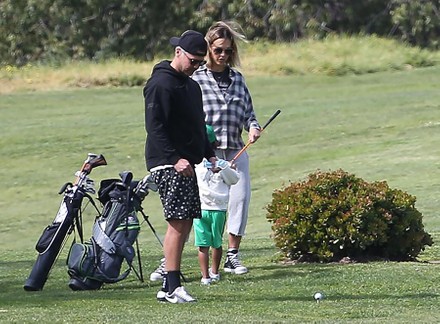 Jessica Alba hits the links in Los Angeles with husband Cash Warren and their children, California, USA - 26 Feb 2022