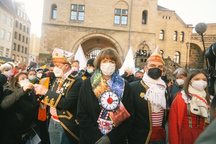 Carnival Peace Demo In Cologne, Germany - 28 Feb 2022