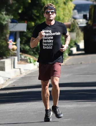 Ryan Phillippe jogging in Studio City, Los Angeles, California, USA - 28 Feb 2022