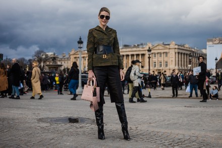 Street Style - Paris Fashion Week - Womenswear Fall/Winter 2020/2021 - 25 Feb 2020