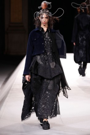 Yohji Yamamoto Models On Catwalk Editorial Stock Photo - Stock Image ...