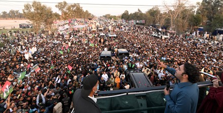 Pakistan People Party anti-government march in khanewal - 04 Mar 2022