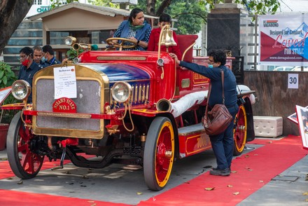 Vintage Car display at Statesman house in New Delhi, India - 6 Mar 2022