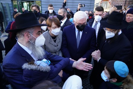 German President Frank-Walter Steinmeier meets escaped children of the Jewish community of Odessa, Berlin, Germany - 07 Mar 2022