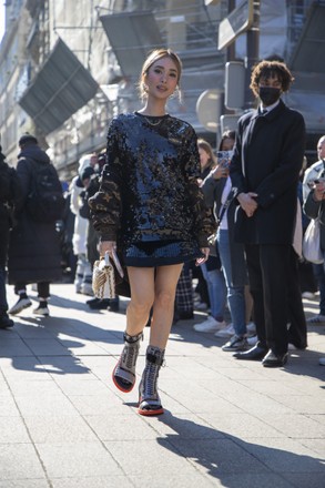 Street Style, Paris Fashion Week, Fall/Winter 2022/2023, Paris, France - 07 Mar 2022
