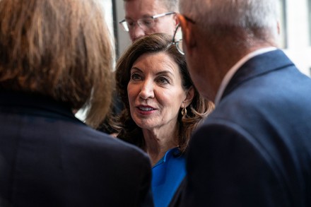 Governor Kathy Hochul annoncement on David Geffen Hall at Lincoln Center, New York, United States - 09 Mar 2022