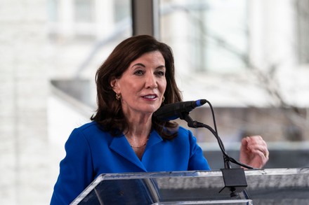 Governor Kathy Hochul annoncement on David Geffen Hall at Lincoln Center, New York, United States - 09 Mar 2022