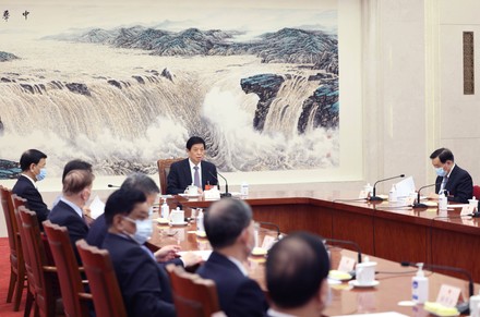 China Beijing Npc Annual Session Presidium Executive Chairpersons Meeting - 10 Mar 2022