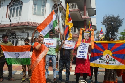 Tibet will be free demonstration on Tibet Uprising Day, Kolkata, West Bengal, India - 10 Mar 2022
