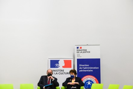 Eric Dupond-Moretti and Roselyne Bachelot visit in Aix-en-Provence, France - 14 Mar 2022