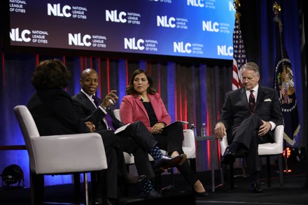 US President Joe Biden speaks at the National League of Cities Congressional City Conference, Washington, DC, USA - 14 Mar 2022