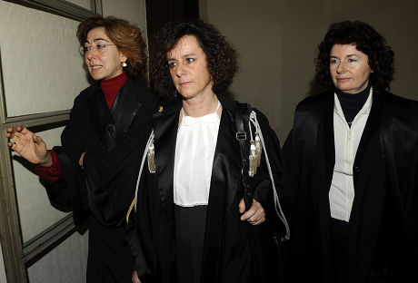 The three female judges in charge of Prime Minister Silvio Berlusconi's underage sex trial, Palace of Justice, Milan, Italy - 16 Feb 2011