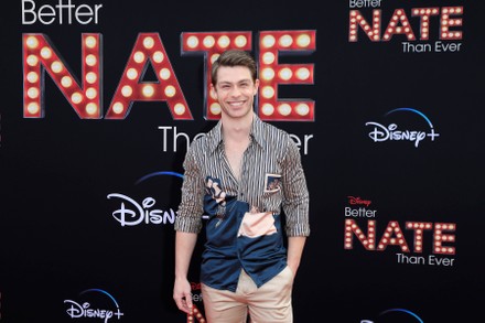 Evan Hofer arrives for the premiere of Disney's 'Better Nate Than Ever' at the El Capitan Theatre in Los Angeles, California, USA, 15 March 2022. The movie will stream on Disney beginning 01 April 2022.