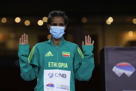 Gold Medalist Lemlem Hailu Ethiopia Gestures Editorial Stock Photo